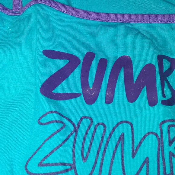 Zumba Fitness Turquoise and Purple Tank Top M - Picture 5 of 5